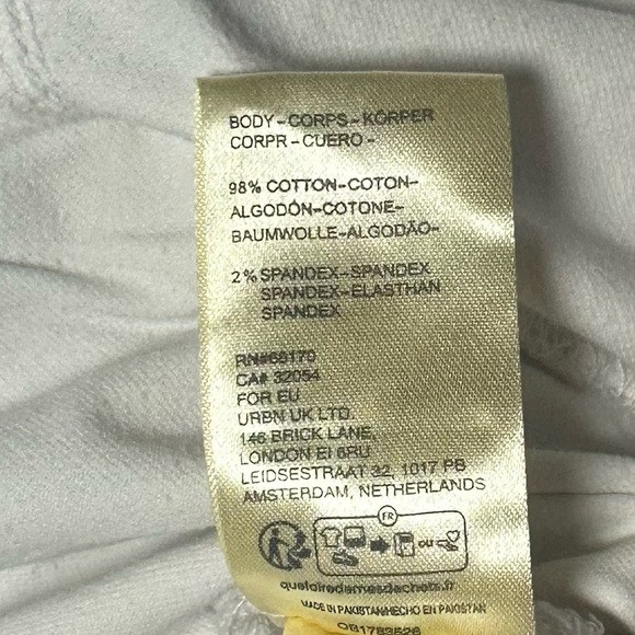 NWT FREE PEOPLE In My Feelings Velvet Crop Slim Flare Pants White Size Large - Picture 9 of 10